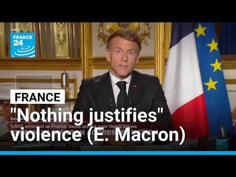 Emmanuel Macron lors de son allocution du 18 octobre 2026 (FRANCE 24 English)